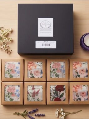 8 Lavender Artisan Soap Set - Women Bath & Body